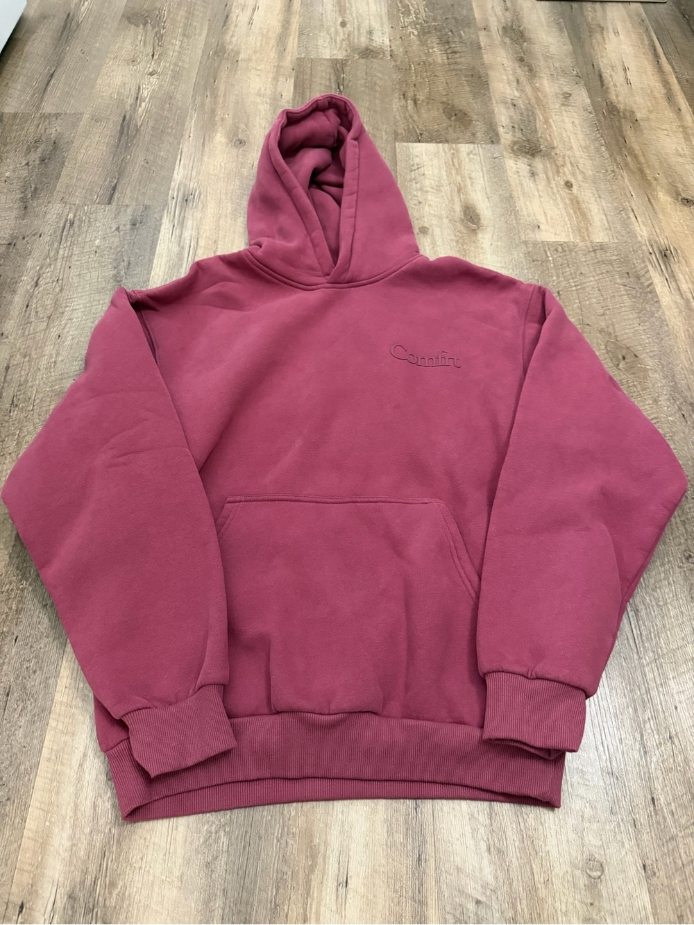 Comfrt Woman’s Hooded Sweatshirt and Pants in Dusty Rose